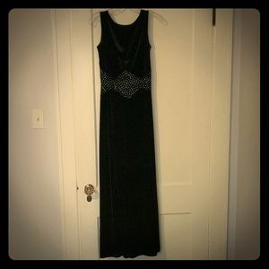 Like new! Velvet evening gown with sequined waist